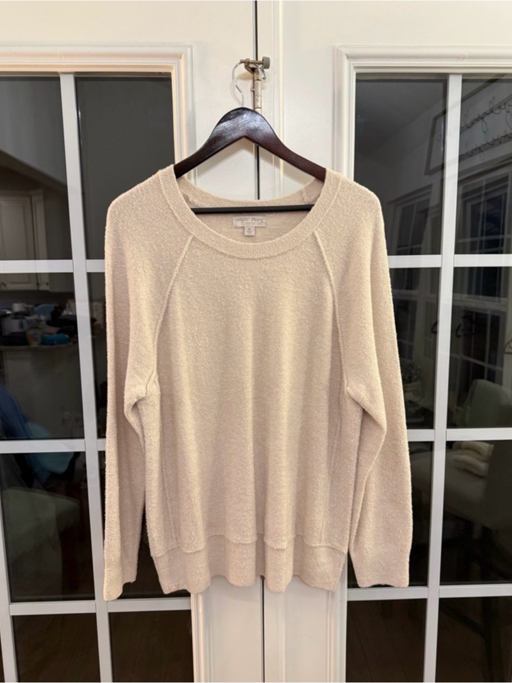 Barefoot Dreams CozyChic Lite Pullover Sweater • Color: Stone • Size XL • NWOT